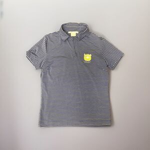 Nike Dri-Fit Golf Short Sleeve Polo Shirt Women’s Size Med Purple Yellow Stripe